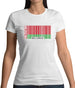 Belarus Barcode Style Flag Womens T-Shirt