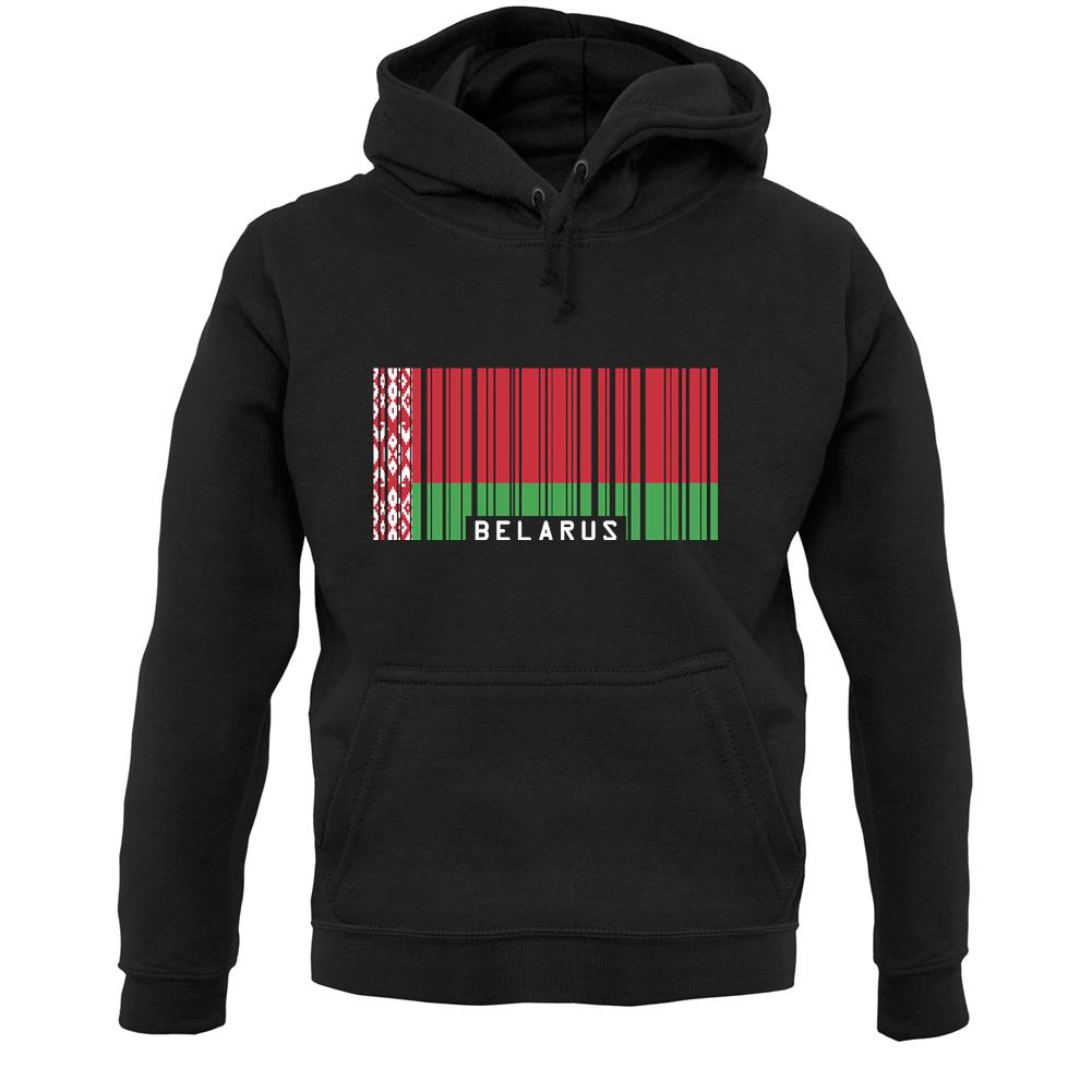 Belarus Barcode Style Flag Unisex Hoodie