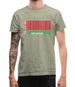 Belarus Barcode Style Flag Mens T-Shirt