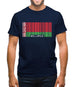 Belarus Barcode Style Flag Mens T-Shirt