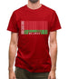 Belarus Barcode Style Flag Mens T-Shirt