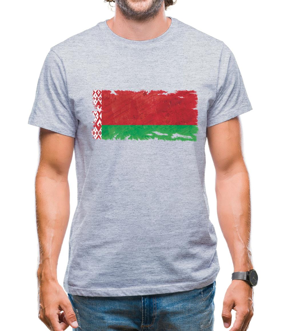 Belarus Grunge Style Flag Mens T-Shirt