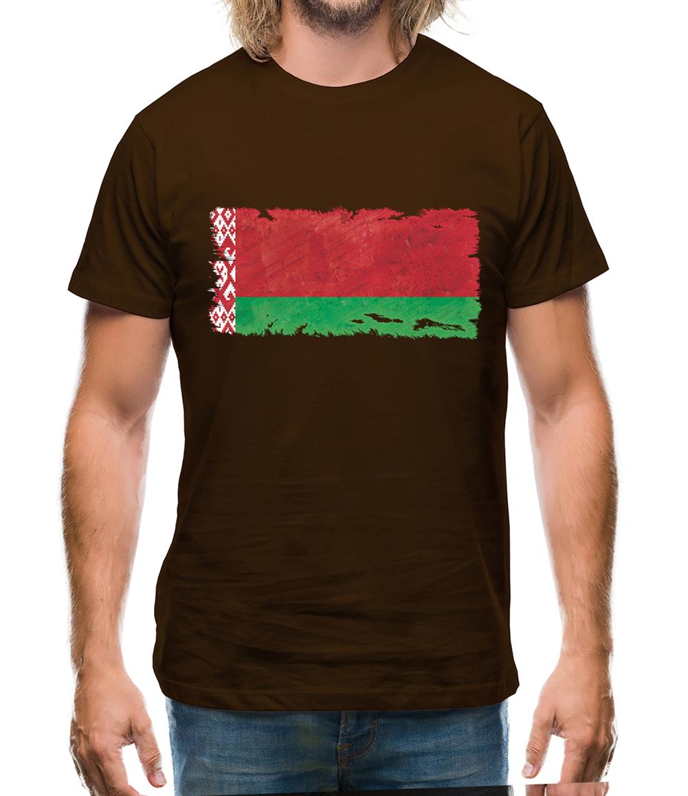 Belarus Grunge Style Flag Mens T-Shirt