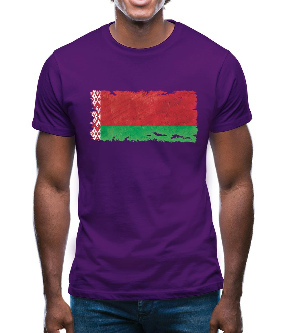 Belarus Grunge Style Flag Mens T-Shirt