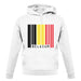 Belgium Barcode Style Flag unisex hoodie