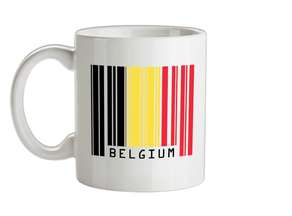 Belgium Barcode Style Flag Ceramic Mug
