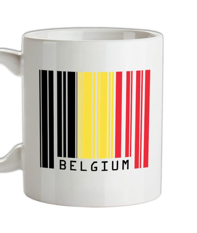 Belgium Barcode Style Flag Ceramic Mug