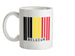Belgium Barcode Style Flag Ceramic Mug