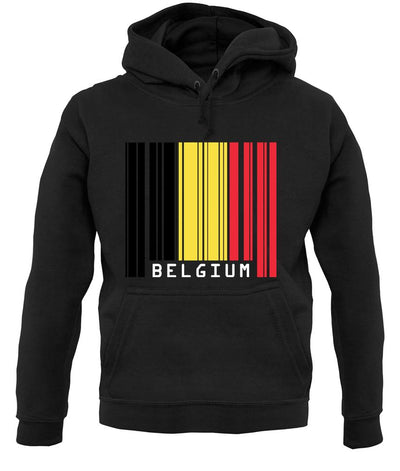 Belgium Barcode Style Flag unisex hoodie