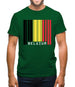 Belgium Barcode Style Flag Mens T-Shirt