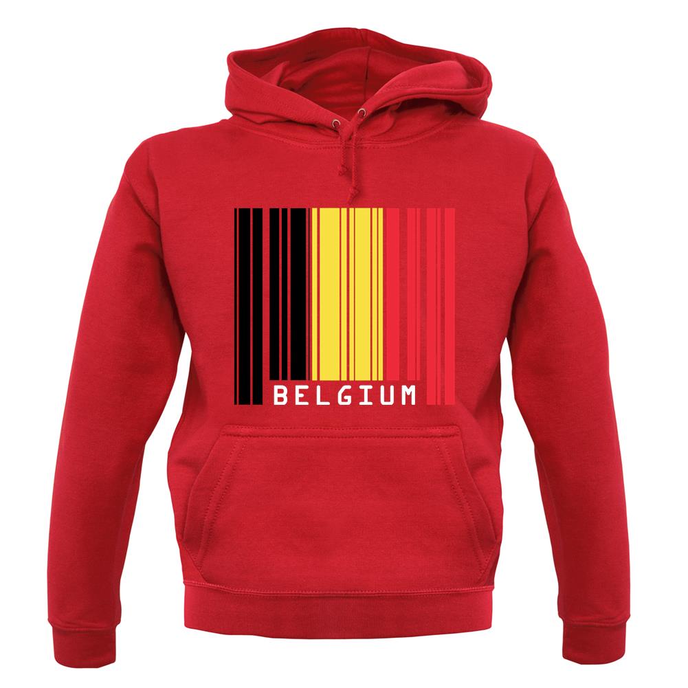 Belgium Barcode Style Flag unisex hoodie
