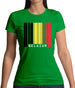 Belgium Barcode Style Flag Womens T-Shirt
