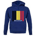 Belgium Barcode Style Flag unisex hoodie