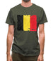 Belgium Grunge Style Flag Mens T-Shirt