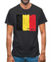 Belgium Grunge Style Flag Mens T-Shirt