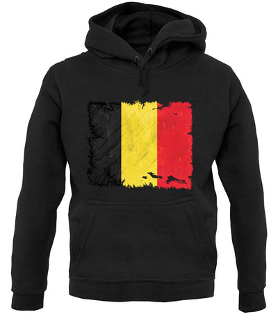 Belgium Grunge Style Flag unisex hoodie