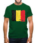 Belgium Grunge Style Flag Mens T-Shirt