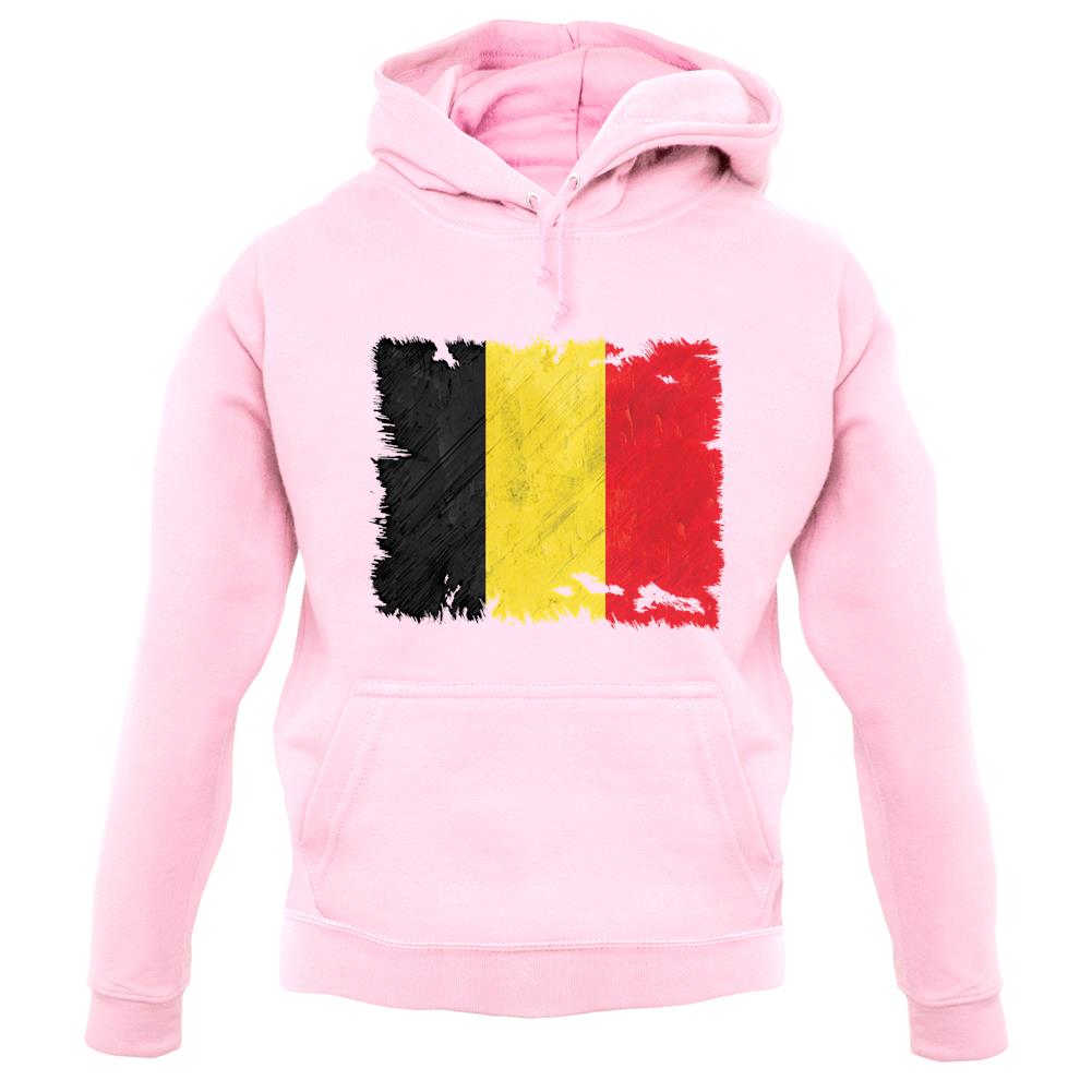 Belgium Grunge Style Flag unisex hoodie