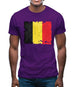 Belgium Grunge Style Flag Mens T-Shirt