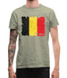 Belgium Grunge Style Flag Mens T-Shirt