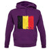 Belgium Grunge Style Flag unisex hoodie