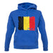 Belgium Grunge Style Flag unisex hoodie