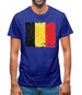 Belgium Grunge Style Flag Mens T-Shirt