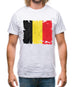 Belgium Grunge Style Flag Mens T-Shirt