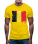 Belgium Grunge Style Flag Mens T-Shirt