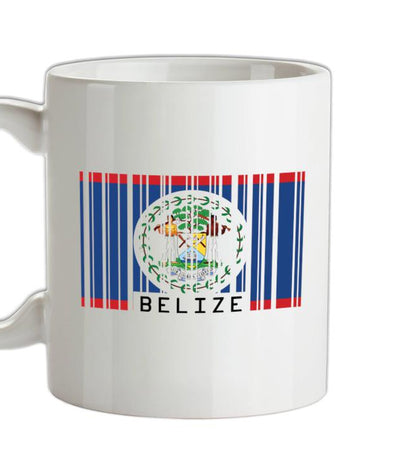 Belize Barcode Style Flag Ceramic Mug