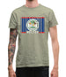 Belize Barcode Style Flag Mens T-Shirt