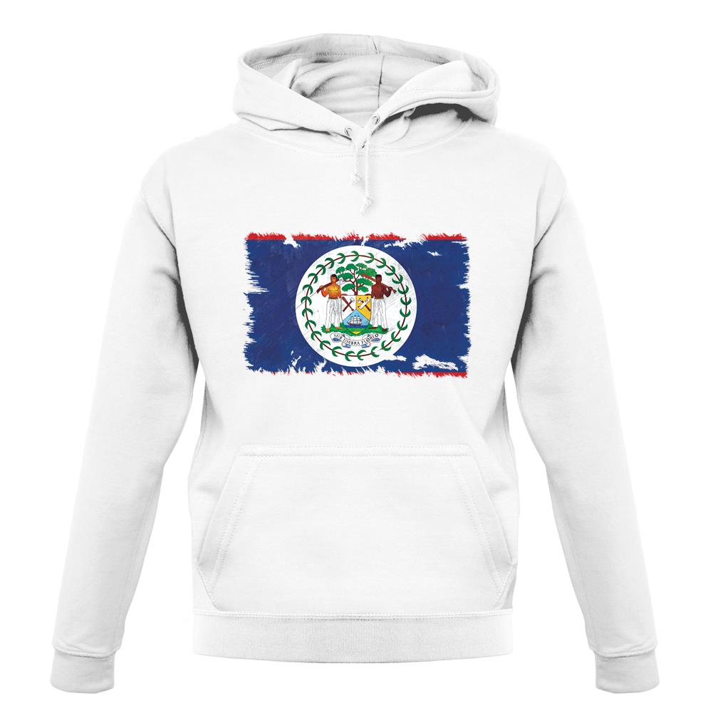 Belize Grunge Style Flag unisex hoodie