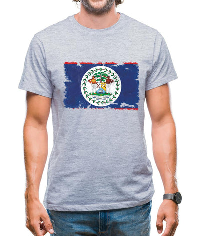 Belize Grunge Style Flag Mens T-Shirt