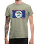 Belize Grunge Style Flag Mens T-Shirt