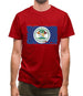 Belize Grunge Style Flag Mens T-Shirt