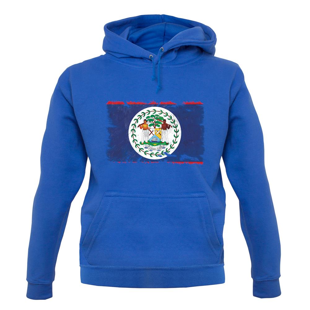 Belize Grunge Style Flag unisex hoodie