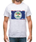 Belize Grunge Style Flag Mens T-Shirt