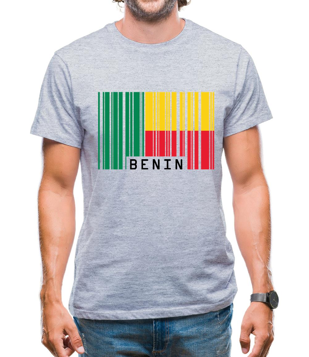 Benin Barcode Style Flag Mens T-Shirt