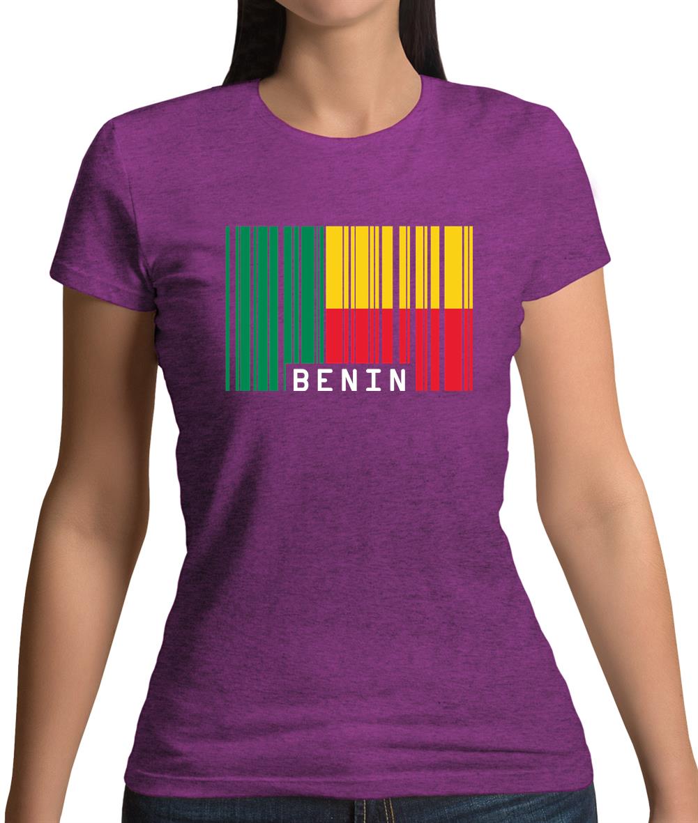 Benin Barcode Style Flag Womens T-Shirt