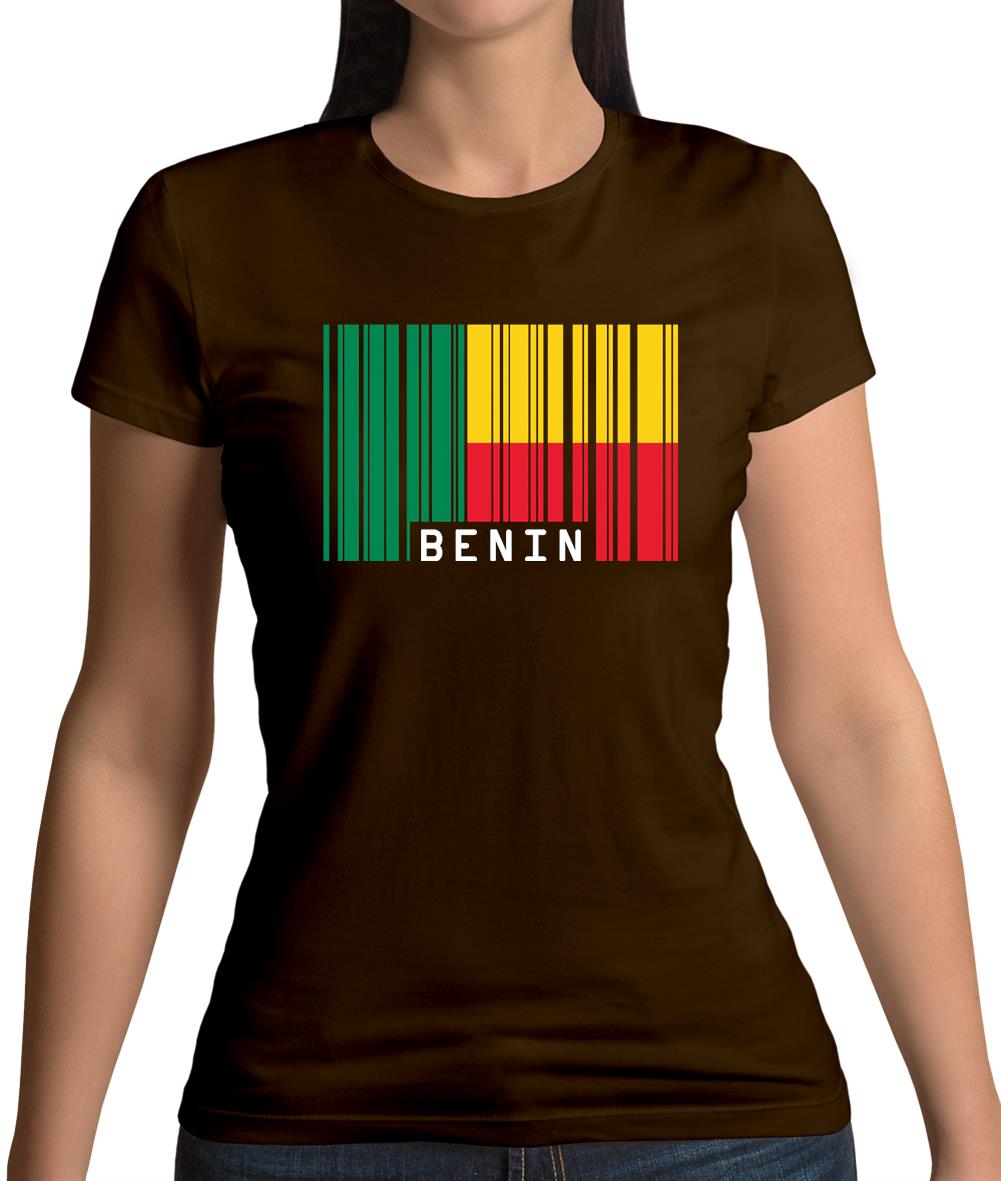 Benin Barcode Style Flag Womens T-Shirt