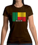 Benin Barcode Style Flag Womens T-Shirt