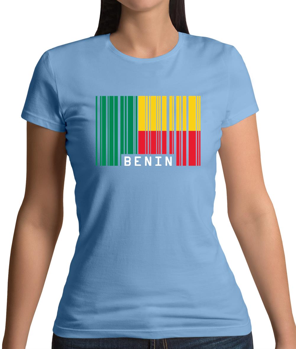 Benin Barcode Style Flag Womens T-Shirt
