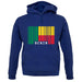Benin Barcode Style Flag unisex hoodie