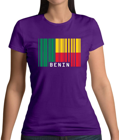Benin Barcode Style Flag Womens T-Shirt