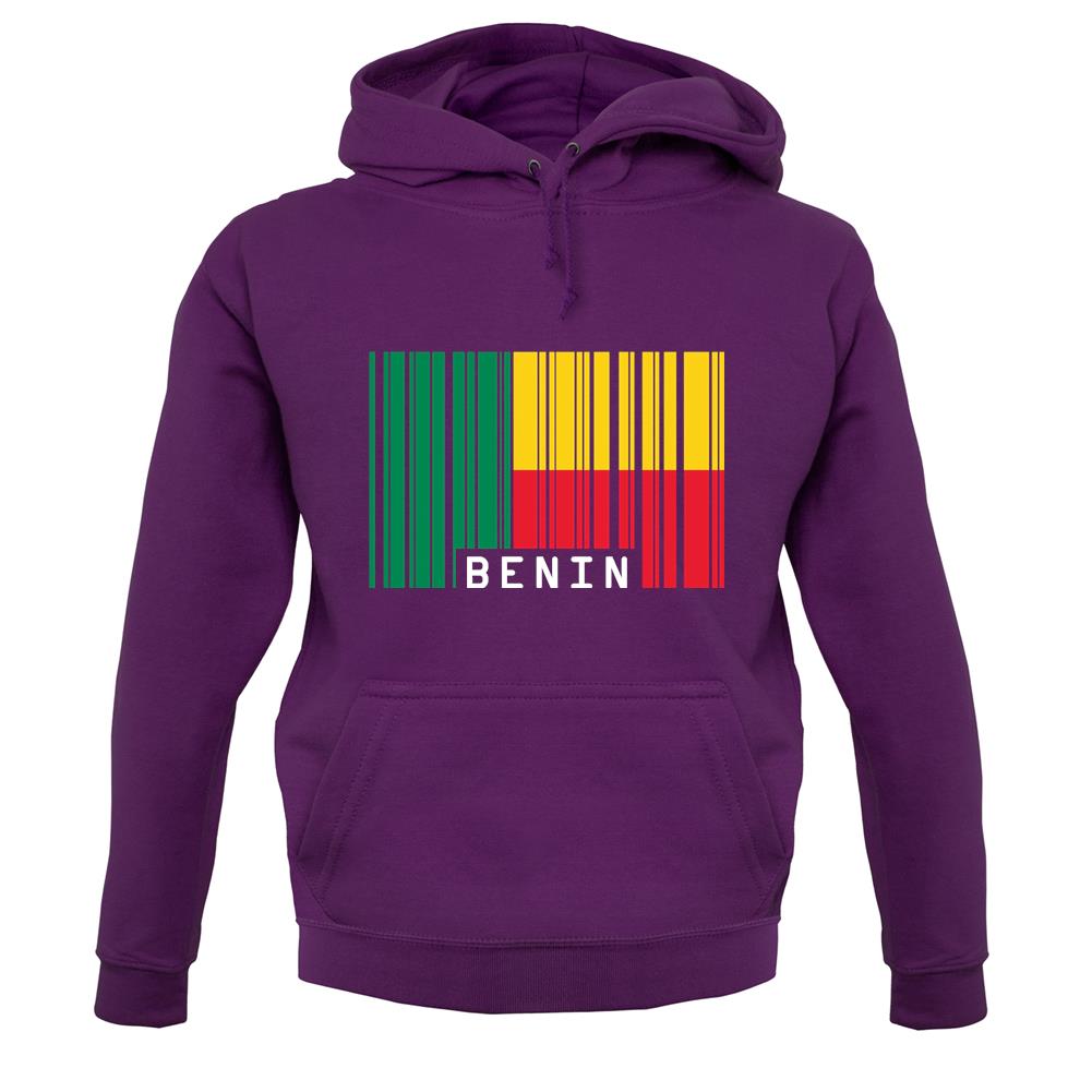 Benin Barcode Style Flag unisex hoodie
