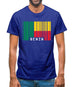 Benin Barcode Style Flag Mens T-Shirt