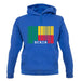 Benin Barcode Style Flag unisex hoodie