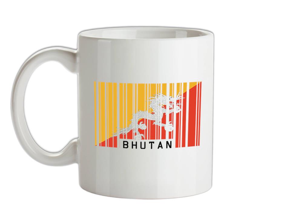 Bhutan Barcode Style Flag Ceramic Mug