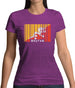 Bhutan Barcode Style Flag Womens T-Shirt