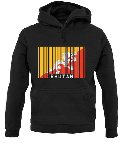 Bhutan Barcode Style Flag unisex hoodie
